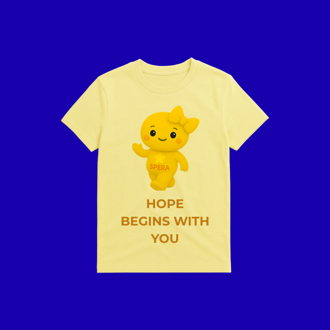 A T-shirt - Hope Begins with You Spera yellow T-shirt