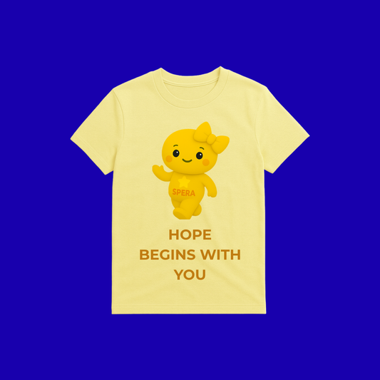 A T-shirt - Hope Begins with You Spera yellow T-shirt