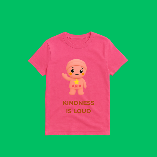 A T-shirt - Kindness is Loud Aria pink T-shirt