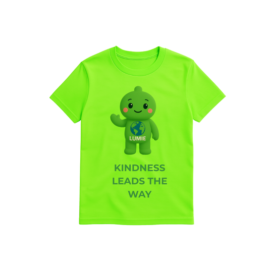 A T-shirt - Kindness Leads the Way Lumie green T-shirt
