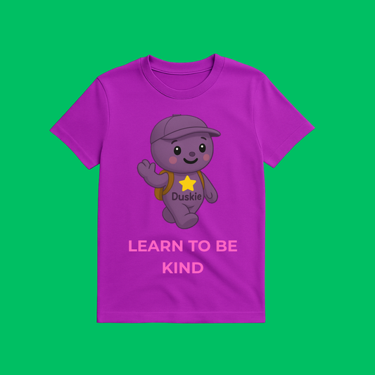 A T-shirt - Learn to be Kind Duskie purple T-shirt