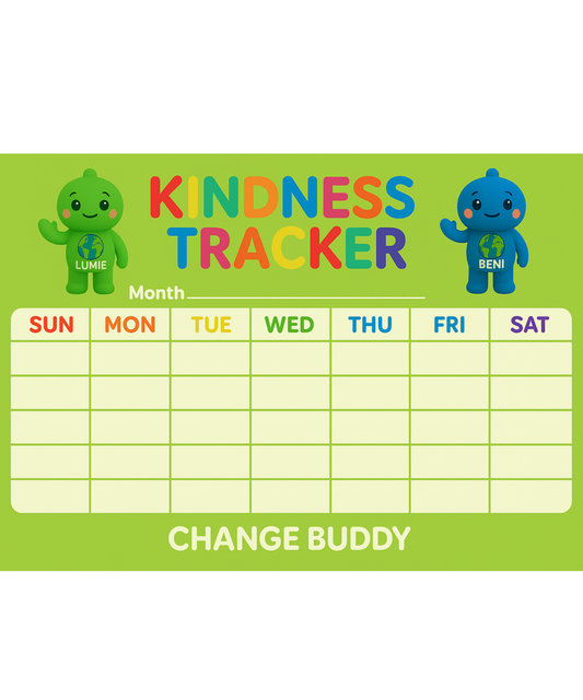 A Tracker - Laminated Change Buddy Tracker With Stickers